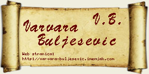 Varvara Bulješević vizit kartica